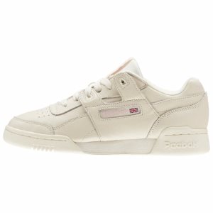 Reebok WORKOUT PLUS VINTAGE Turnschuhe Damen - Weiß/Rosa - DE 230-CBU